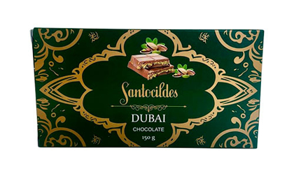 Chocholate con pistacho y kadaifi